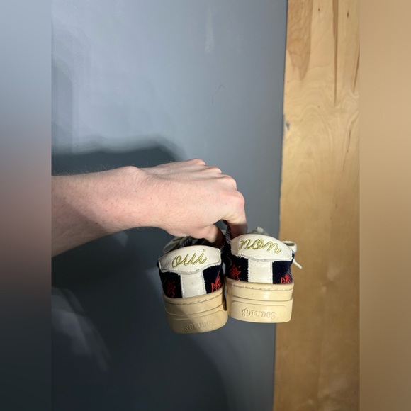 Soludos X Lockhart Sneaker Blue Velvet Embroidered Size 6.5 - Picture 4 of 7